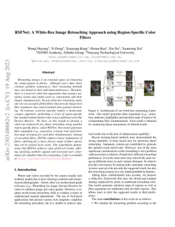 RSFNet: A White-Box Image Retouching Approach using Region-Specific
  Color Filters