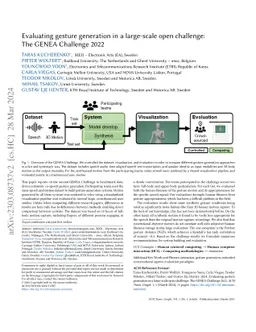 Evaluating gesture generation in a large-scale open challenge: The GENEA
  Challenge 2022