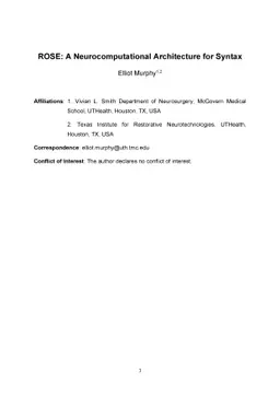 ROSE: A Neurocomputational Architecture for Syntax