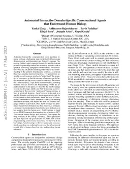 Automated Interactive Domain-Specific Conversational Agents that
  Understand Human Dialogs