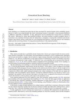 Generalized Score Matching