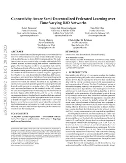 Connectivity-Aware Semi-Decentralized Federated Learning over
  Time-Varying D2D Networks