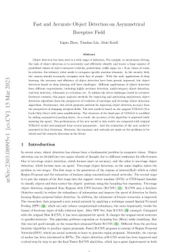 Fast and Accurate Object Detection on Asymmetrical Receptive Field