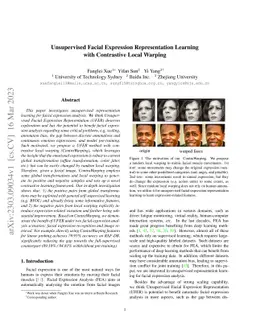 Unsupervised Facial Expression Representation Learning with Contrastive
  Local Warping