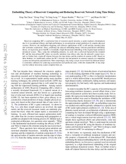Embedding Theory of Reservoir Computing and Reducing Reservoir Network
  Using Time Delays