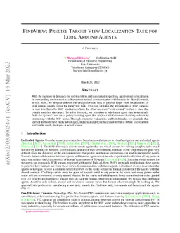FindView: Precise Target View Localization Task for Look Around Agents