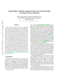 TemporalMaxer: Maximize Temporal Context with only Max Pooling for
  Temporal Action Localization