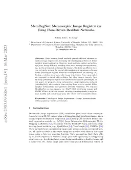 MetaRegNet: Metamorphic Image Registration Using Flow-Driven Residual
  Networks