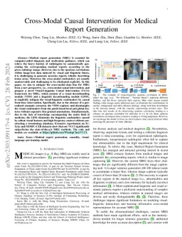 Cross-Modal Causal Intervention for Medical Report Generation