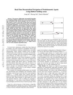 Real-Time Decentralized Navigation of Nonholonomic Agents Using Shifted
  Yielding Areas