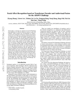 Facial Affect Recognition based on Transformer Encoder and Audiovisual
  Fusion for the ABAW5 Challenge