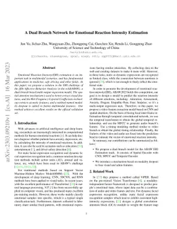 A Dual Branch Network for Emotional Reaction Intensity Estimation