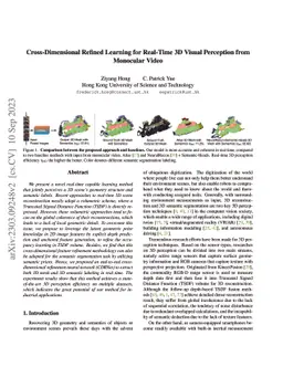 Cross-Dimensional Refined Learning for Real-Time 3D Visual Perception
  from Monocular Video