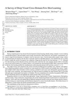 A Survey of Deep Visual Cross-Domain Few-Shot Learning