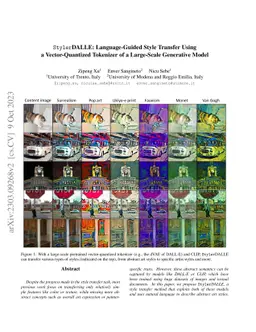 StylerDALLE: Language-Guided Style Transfer Using a Vector-Quantized
  Tokenizer of a Large-Scale Generative Model
