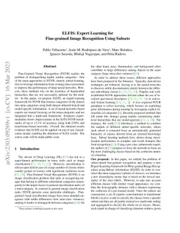 ELFIS: Expert Learning for Fine-grained Image Recognition Using Subsets