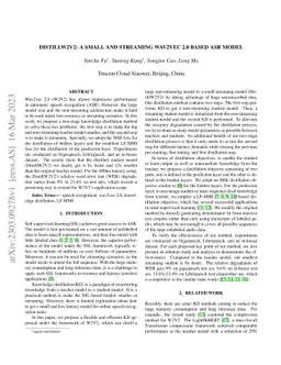 DistillW2V2: A Small and Streaming Wav2vec 2.0 Based ASR Model