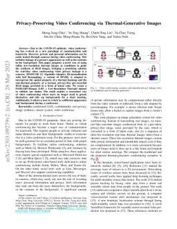 Privacy-Preserving Video Conferencing via Thermal-Generative Images