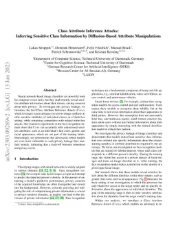 Class Attribute Inference Attacks: Inferring Sensitive Class Information
  by Diffusion-Based Attribute Manipulations