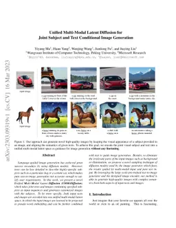 Unified Multi-Modal Latent Diffusion for Joint Subject and Text
  Conditional Image Generation