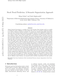 Stock Trend Prediction: A Semantic Segmentation Approach