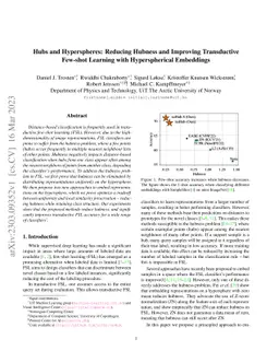 Hubs and Hyperspheres: Reducing Hubness and Improving Transductive
  Few-shot Learning with Hyperspherical Embeddings