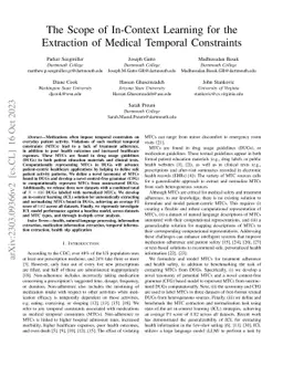 The Scope of In-Context Learning for the Extraction of Medical Temporal
  Constraints