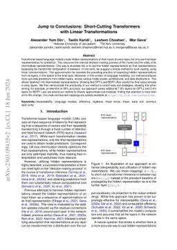 Jump to Conclusions: Short-Cutting Transformers With Linear
  Transformations