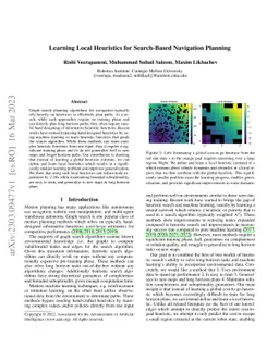 Learning Local Heuristics for Search-Based Navigation Planning