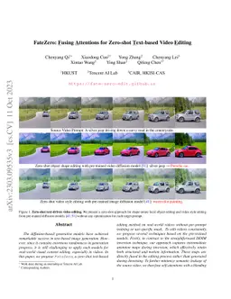 FateZero: Fusing Attentions for Zero-shot Text-based Video Editing