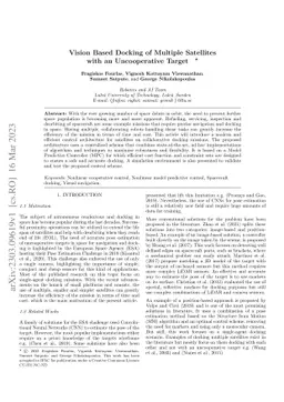 Vision Based Docking of Multiple Satellites with an Uncooperative Target