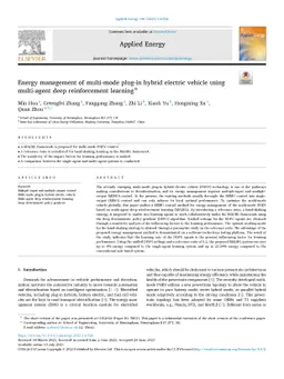 Energy Management of Multi-mode Plug-in Hybrid Electric Vehicle using
  Multi-agent Deep Reinforcement Learning