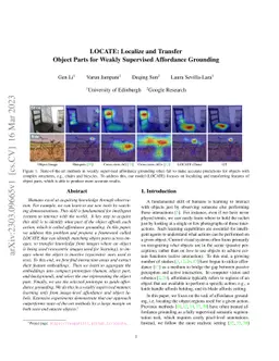 LOCATE: Localize and Transfer Object Parts for Weakly Supervised
  Affordance Grounding