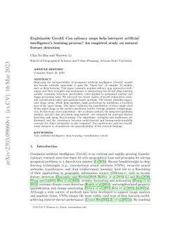Explainable GeoAI: Can saliency maps help interpret artificial
  intelligence's learning process? An empirical study on natural feature
  detection