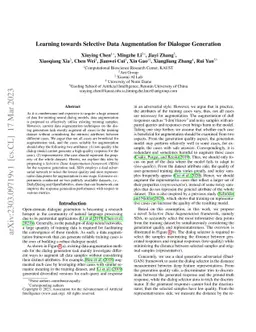 Learning towards Selective Data Augmentation for Dialogue Generation