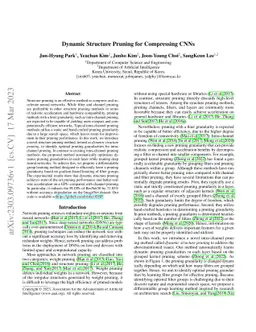 Dynamic Structure Pruning for Compressing CNNs