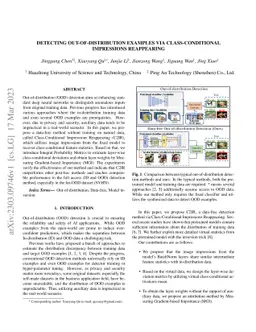 Detecting Out-of-distribution Examples via Class-conditional Impressions
  Reappearing