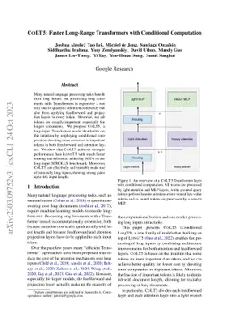 CoLT5: Faster Long-Range Transformers with Conditional Computation