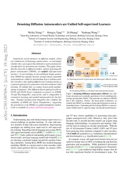 Denoising Diffusion Autoencoders are Unified Self-supervised Learners