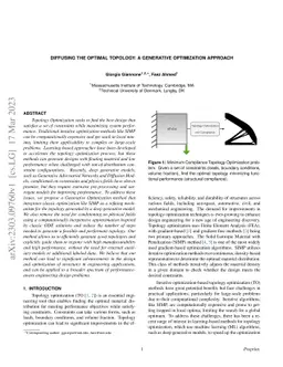 Diffusing the Optimal Topology: A Generative Optimization Approach