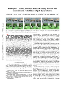 DexRepNet: Learning Dexterous Robotic Grasping Network with Geometric
  and Spatial Hand-Object Representations