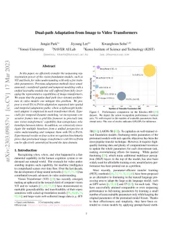 Dual-path Adaptation from Image to Video Transformers
