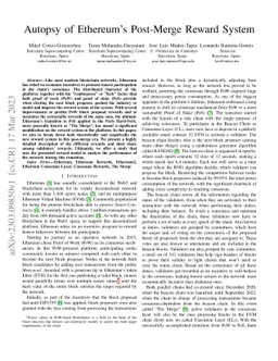 Autopsy of Ethereum's Post-Merge Reward System