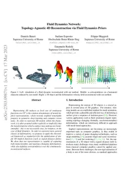 Fluid Dynamics Network: Topology-Agnostic 4D Reconstruction via Fluid
  Dynamics Priors