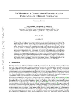 GNNFormer: A Graph-based Framework for Cytopathology Report Generation
