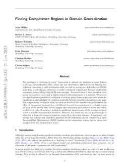 Finding Competence Regions in Domain Generalization