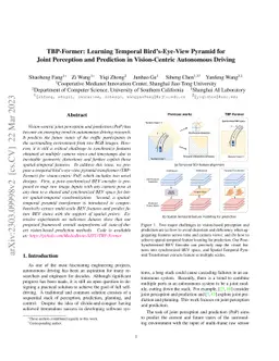 TBP-Former: Learning Temporal Bird's-Eye-View Pyramid for Joint
  Perception and Prediction in Vision-Centric Autonomous Driving
