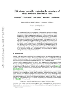 Edit at your own risk: evaluating the robustness of edited models to
  distribution shifts