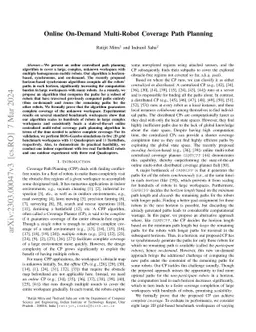 Online On-Demand Multi-Robot Coverage Path Planning