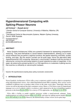 Hyperdimensional Computing with Spiking-Phasor Neurons